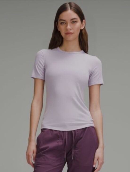lululemon athletica Tops - Lululemon Hold Tight Short Sleeve In Lilac *discontinued Size 4